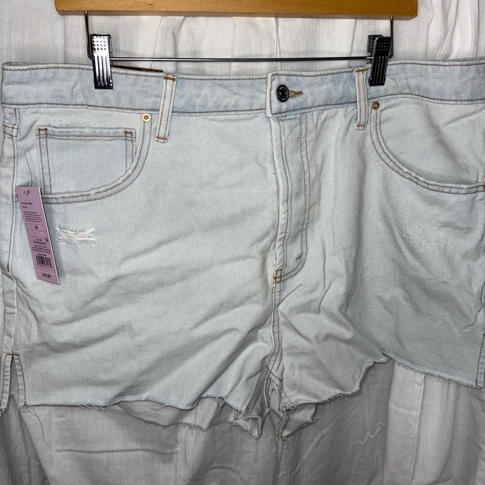 Wild Fable Light Blue High Waist Women Shorts